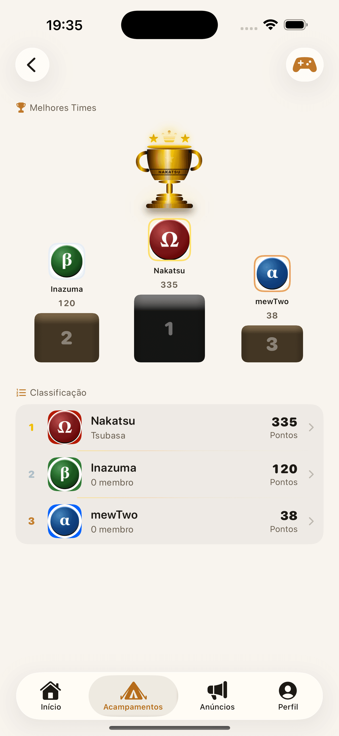 Campzone app screenshot.